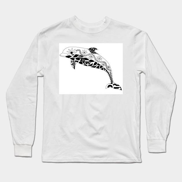 mexican mr dolphin dolphinus in ecopop kawaii adventure Long Sleeve T-Shirt by jorge_lebeau